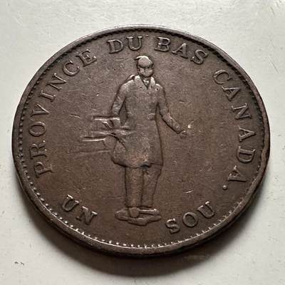 🌹外币初藏🌹🐯2026年第22场  每周二四六晚8️⃣点 接代拍 - 下加拿大1837年半便士代用币