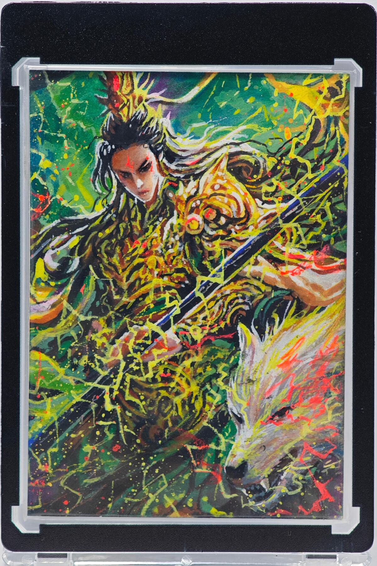 白泽拍卖卡牌手绘专场第33期（去岁千般皆如愿 今年万事定称心） 2024 凯旋手绘卡 剑来  诗哈怪兽亲签 卡砖封装