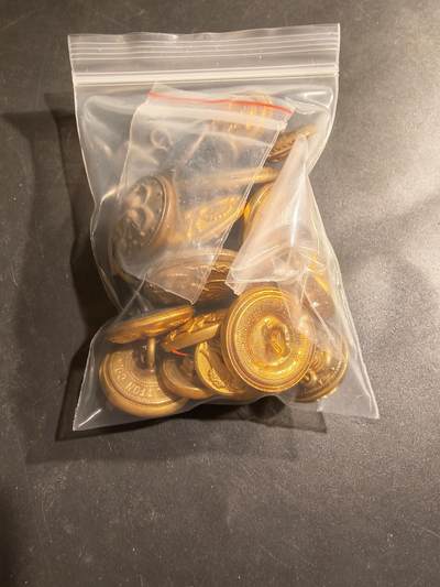 老王徽章第185期 - 美国海陆军扣子一组20枚   直径22-14mm