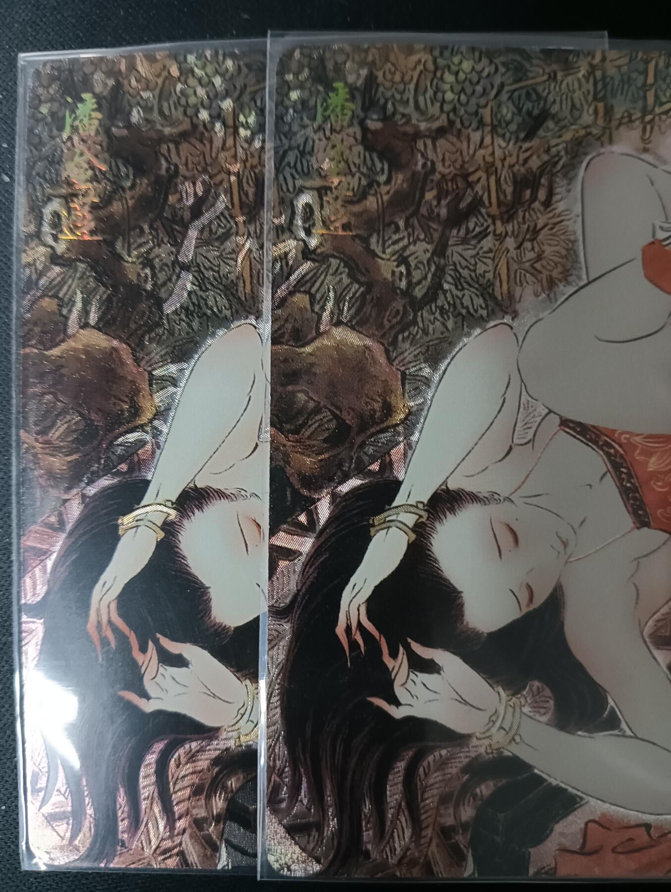 花开卡拍第61期（3月7号周六截拍，品控勿拍!!!拍品不寄存，运费5元（新疆需补运费差价或顺丰到付），自制卡难免瑕疵，可能存在轻微撞角爆边等出厂瑕疵，品控介意勿拍！） 焱卡文化 彫仙 解语花 金瓶梅 潘金莲 2渐变 粗闪