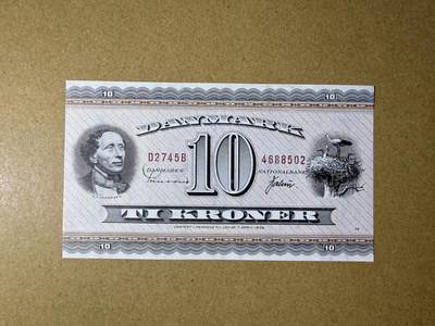 《艾美收藏》第234期-3.1周日外币精华场 - 丹麦10克朗 UNC 1974年 安徒生
