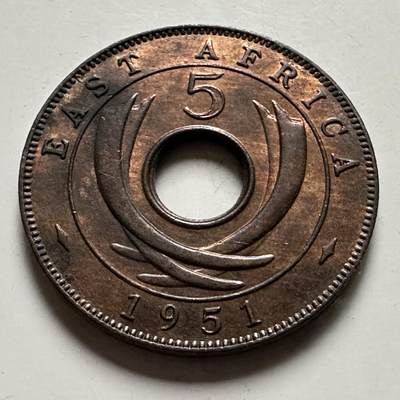 🌹外币初藏🌹🐯2026年第22场  每周二四六晚8️⃣点 接代拍 - 英属东非1951年五分