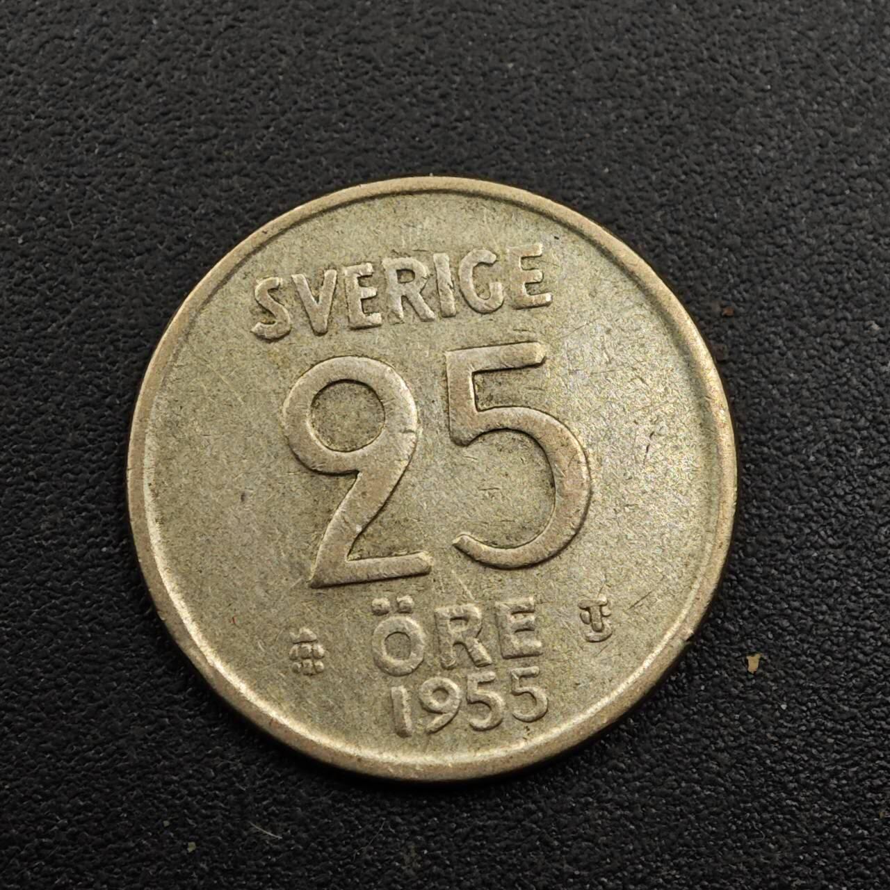 【淘币小摊】实时拍第八百七十一拍   散币银币场    每周一统一发货 瑞典1955年25欧尔银币