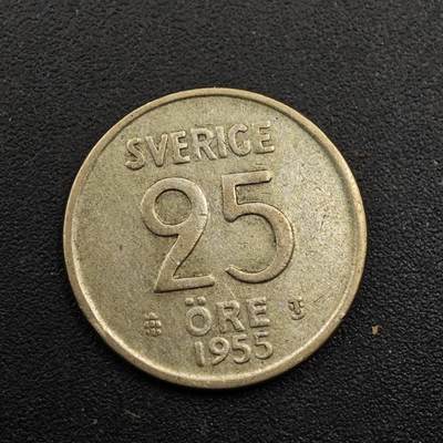 【淘币小摊】实时拍第八百七十一拍   散币银币场    每周一统一发货 - 瑞典1955年25欧尔银币