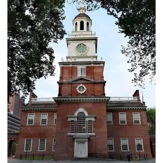 美国1900年前后 独立钟+独立厅尖塔高浮雕精制大合金章 50MM厚4MM