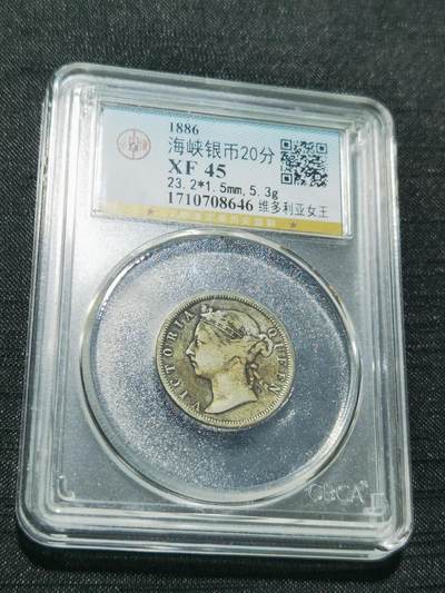 天下钱庄专场欢迎参拍 - 维多利亚海峡20分银币