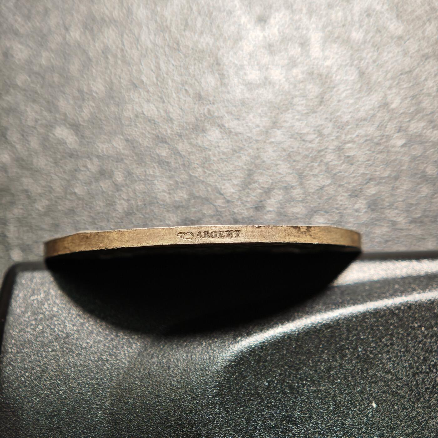 【德藏】世界币章拍卖第166期（拍品征集中~欢迎藏友联系） 1822年 法国商业和工业部专家会议纪念银章代用币 直径约：32.8mm；重约：14.8g