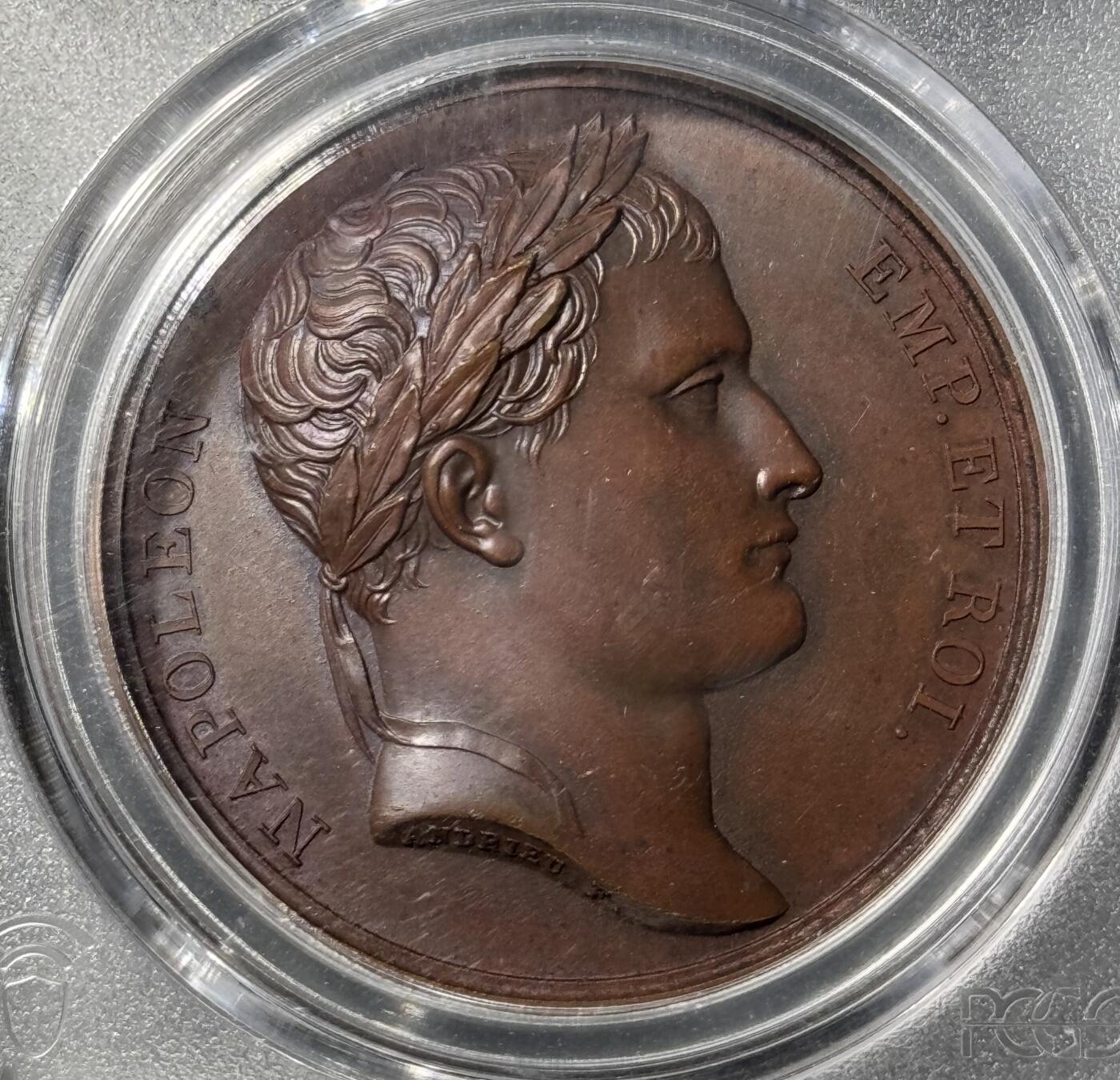 法国1805年拿破仑一世吞并利古里亚原铸铜章 