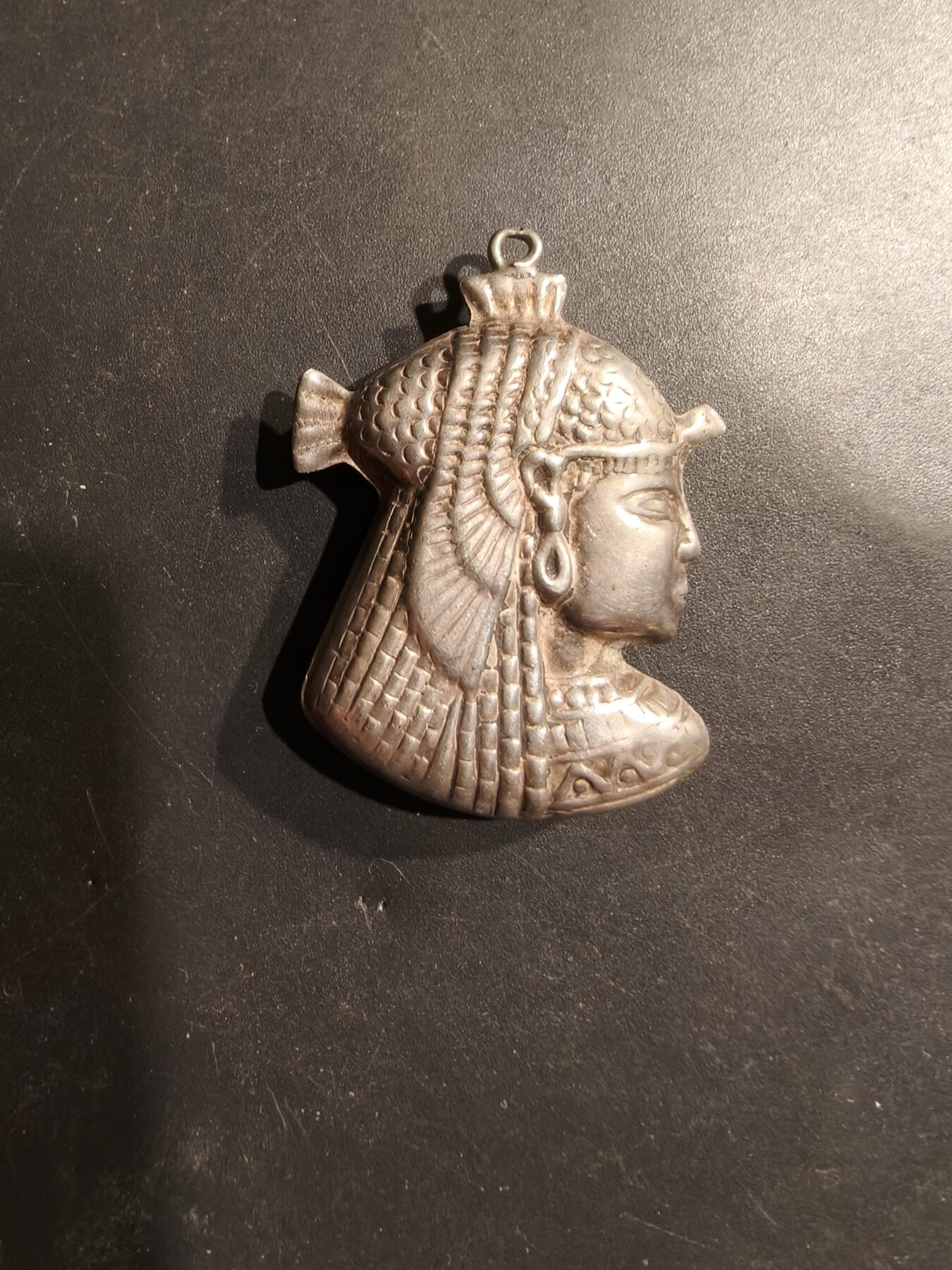 老王徽章第185期 埃及克拉奥帕特拉风格吊坠    925银    6g