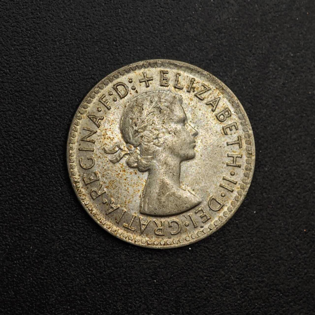 【淘币小摊】实时拍第八百七十一拍   散币银币场    每周一统一发货 澳大利亚1963年3便士银币