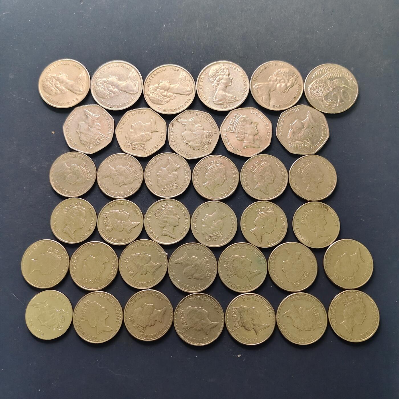 【全场包邮】纯粹捡漏拍507场-持续更新中 【批量】英系各国各年份散币37枚一组