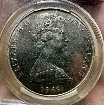 七河·世界世界币章杂件小拍（总第39期） - 1969年新西兰库克船长首次登陆新西兰200周年1新元镍币