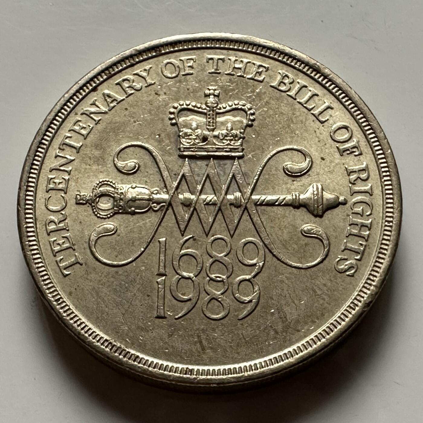 🌹外币初藏🌹🐯2026年第22场  每周二四六晚8️⃣点 接代拍 英国1989年《权利法案》颁布300周年2英镑纪念币