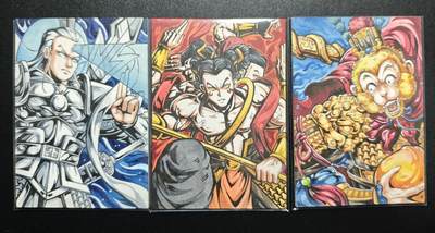 天玑星卡拍第174期《3.2周一截拍》持续收拍收评中 满赠卡需备注 - 【手绘卡】Rubick 二郎神 哪吒 孙悟空 手绘卡 三张