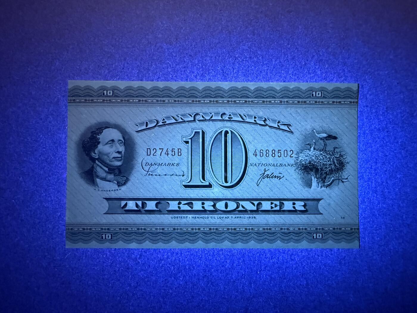 《艾美收藏》第234期-3.1周日外币精华场 丹麦10克朗 UNC 1974年 安徒生