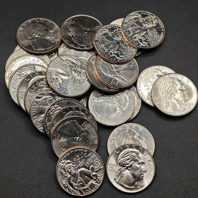 【淘币小摊】实时拍第八百七十一拍   散币银币场    每周一统一发货 - 美国2024年杰出女性西莉亚·克鲁兹25分纪念币29枚