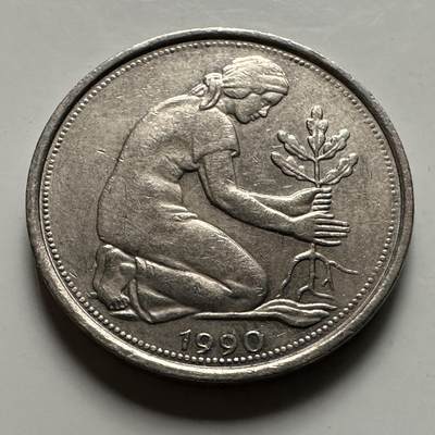 🌹外币初藏🌹🐯2026年第22场  每周二四六晚8️⃣点 接代拍 - 德国1990年50芬尼