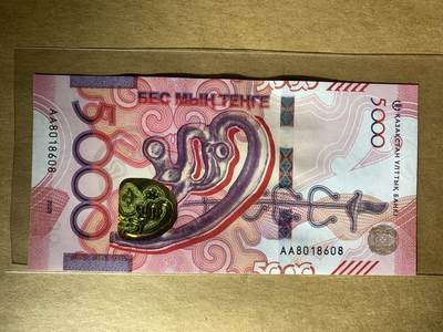 【礼羽收藏】🌏世界钱币拍卖126期 - 【AA8018608】全新UNC 2023年哈萨克斯坦5000面值纸币 AA首发冠无3457尾8 倒置号