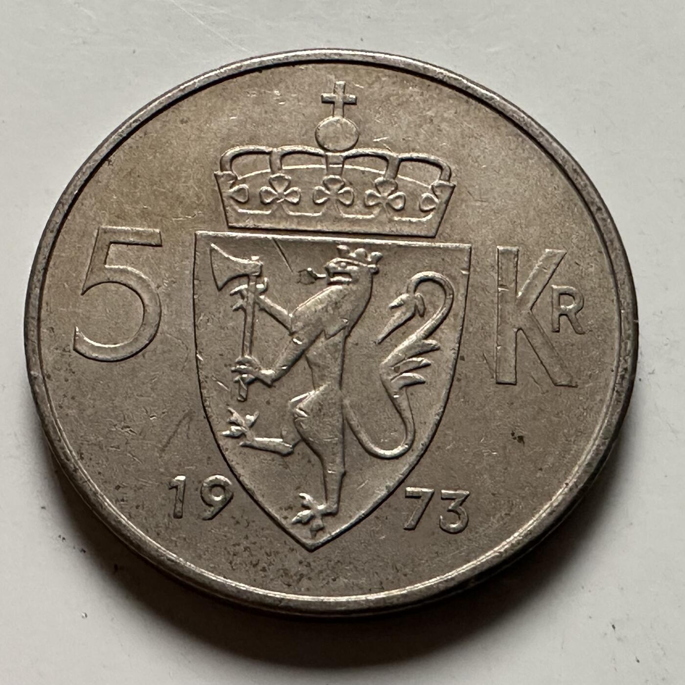 🌹外币初藏🌹🐯2026年第22场  每周二四六晚8️⃣点 接代拍 挪威1973年五克朗