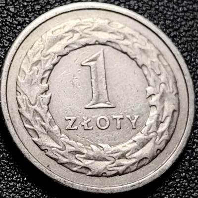 泉币菌-第202场-新年第10场 本场拍品多 请提前出价（正月十五统一发货） - 皇冠鹰 波兰1兹罗提铜镍硬币 23.0毫米 5.0克 1995年