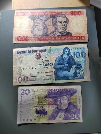 PCAI钱币  27-763  纸币钱币小专场 - 外币三张