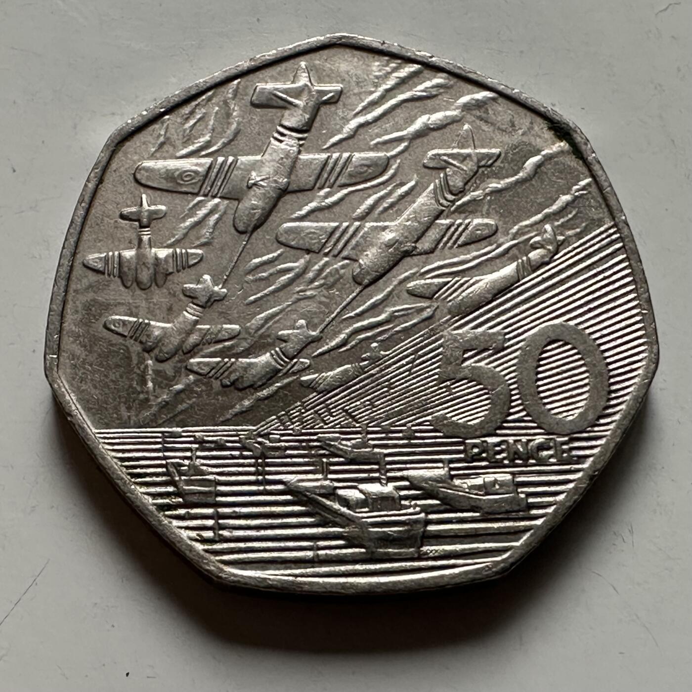 🌹外币初藏🌹🐯2026年第22场  每周二四六晚8️⃣点 接代拍 英国1994年诺曼底登陆50便士纪念币