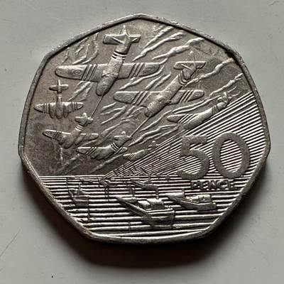 🌹外币初藏🌹🐯2026年第22场  每周二四六晚8️⃣点 接代拍 - 英国1994年诺曼底登陆50便士纪念币