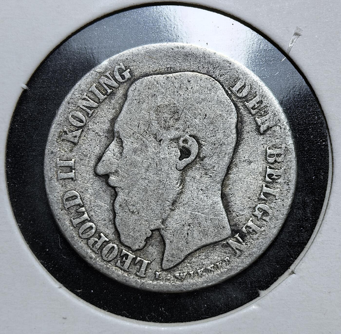 外国优质老铜币银币，正月十二晚九点倒数截拍，满百包邮可寄存，持续收拍 比利时1898年50分银币，正面为利奥波德二世头像，背面是比利时国徽。它发行于利奥波德二世统治末期，见证了比利时殖民扩张与国内工业化崛起的历史进程。