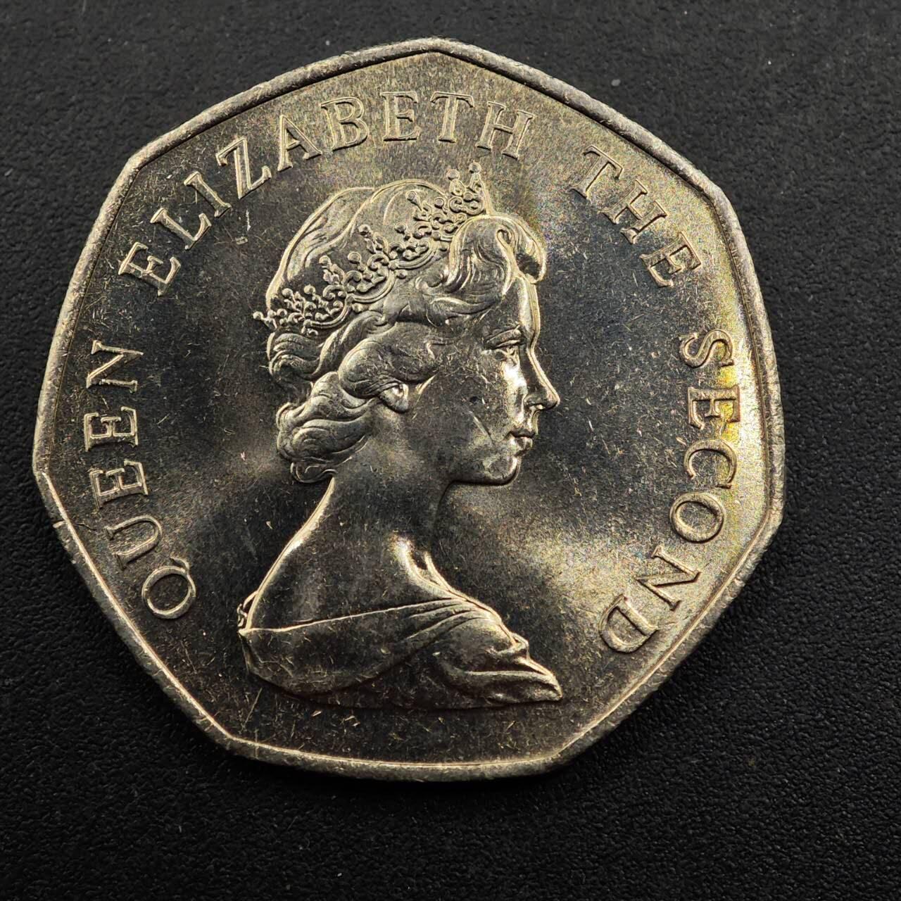 【淘币小摊】实时拍第八百七十一拍   散币银币场    每周一统一发货 福克兰群岛1985年50便士森狼镍币