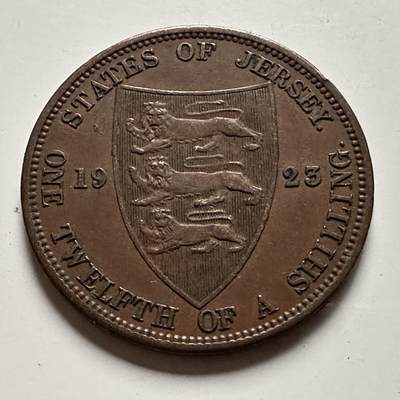 🌹外币初藏🌹🐯2026年第22场  每周二四六晚8️⃣点 接代拍 - 泽西岛1923年1/12先令