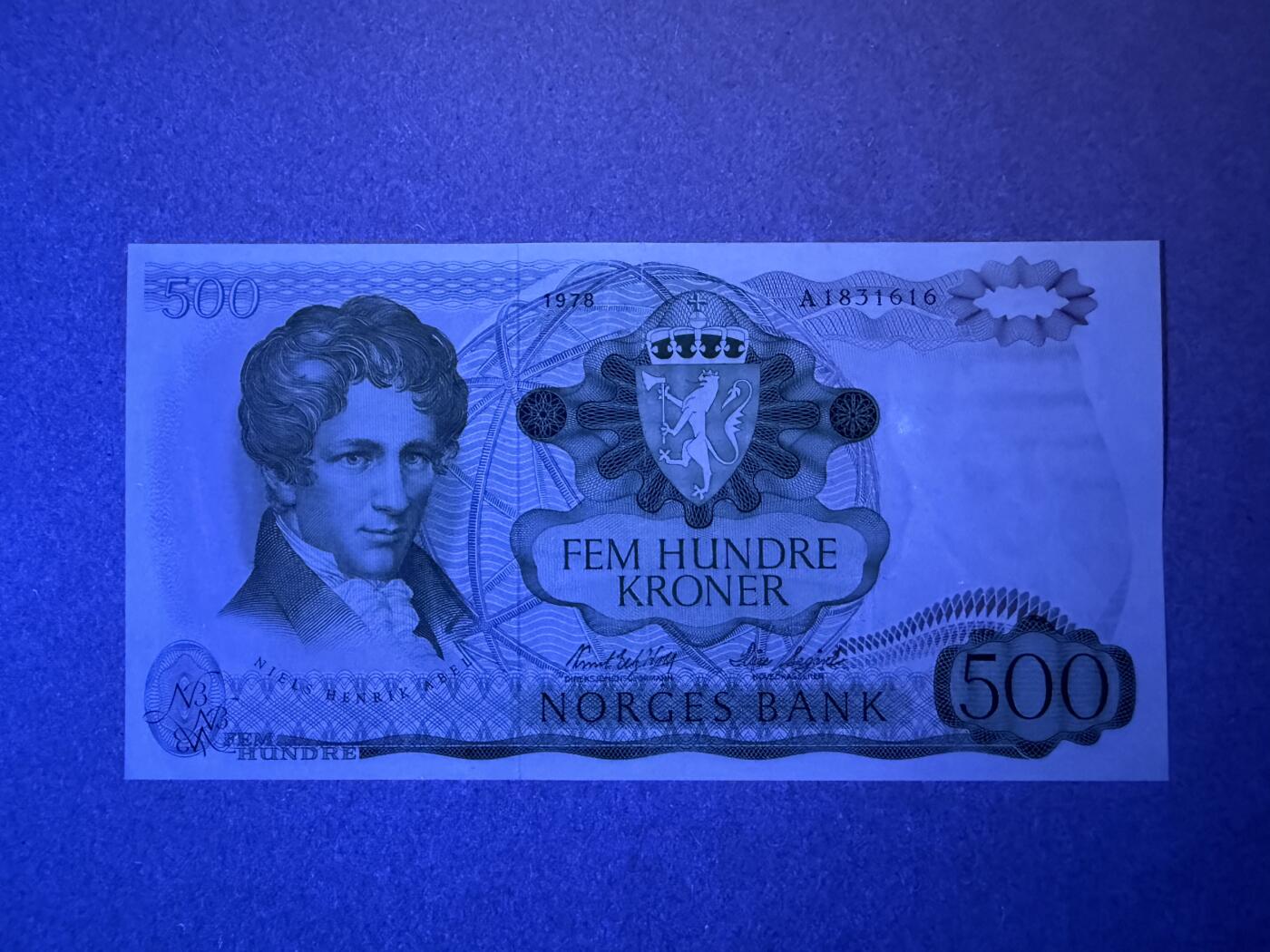 《艾美收藏》第234期-3.1周日外币精华场 挪威500克朗 AU 1978年A冠 稀少版本 阿贝尔 无4