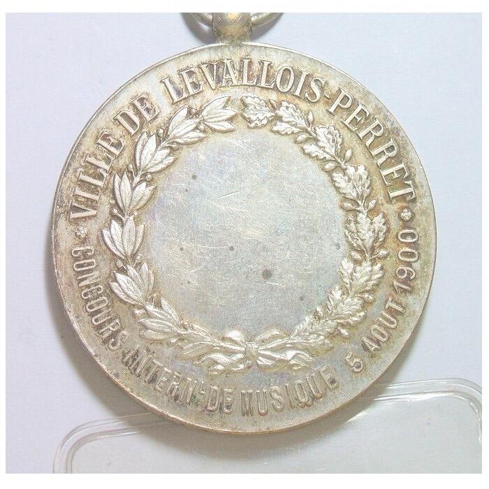 法国1900年 女神玛丽安娜高浮雕精制大镀银章 42MM