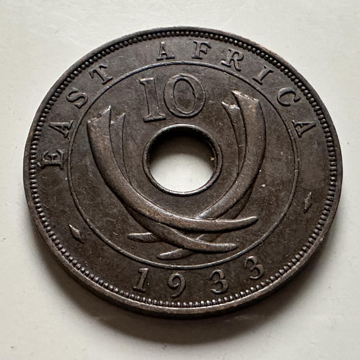 🌹外币初藏🌹🐯2026年第22场  每周二四六晚8️⃣点 接代拍 英属东非1933年10分