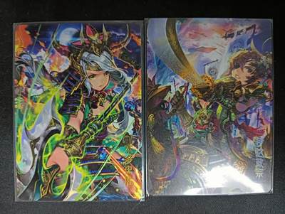 花开卡拍第61期（3月7号周六截拍，品控勿拍!!!拍品不寄存，运费5元（新疆需补运费差价或顺丰到付），自制卡难免瑕疵，可能存在轻微撞角爆边等出厂瑕疵，品控介意勿拍！） - 白花恋诗 战国物语 散卡 2张 闪卡