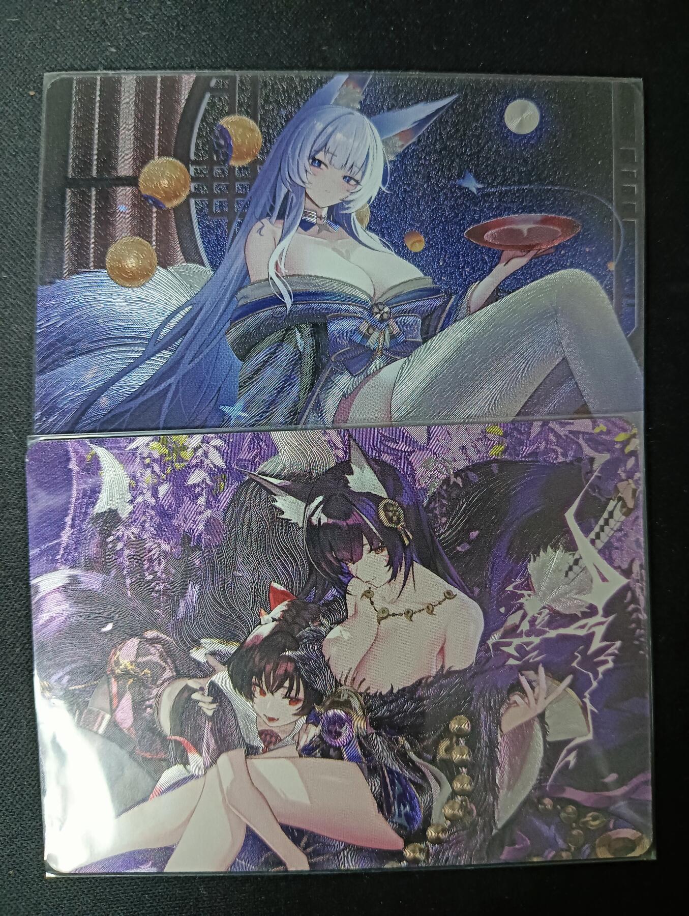 花开卡拍第61期（3月7号周六截拍，品控勿拍!!!拍品不寄存，运费5元（新疆需补运费差价或顺丰到付），自制卡难免瑕疵，可能存在轻微撞角爆边等出厂瑕疵，品控介意勿拍！） 五月卡牌 信浓+武藏 2张 粗闪