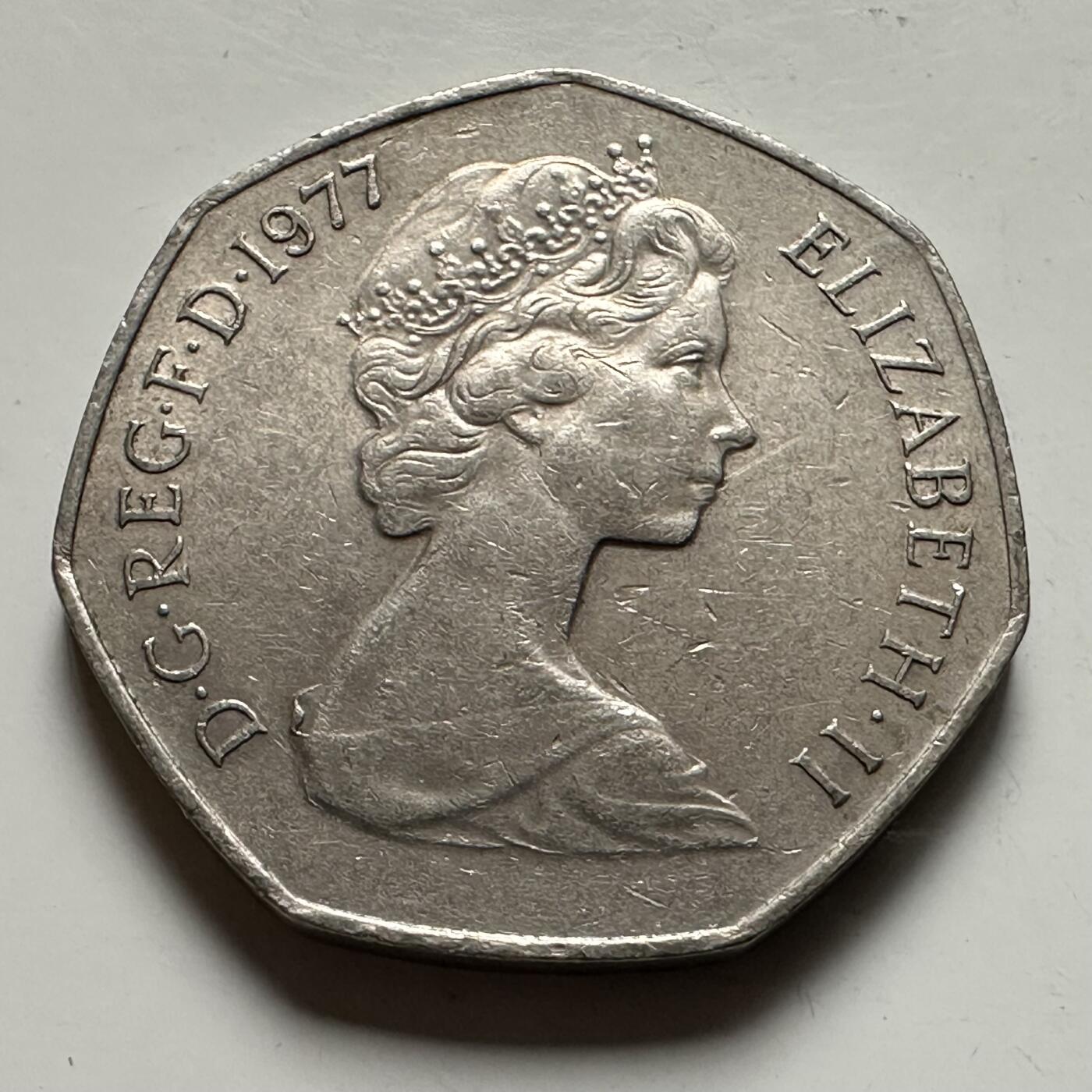 🌹外币初藏🌹🐯2026年第22场  每周二四六晚8️⃣点 接代拍 英国1977年50便士 a