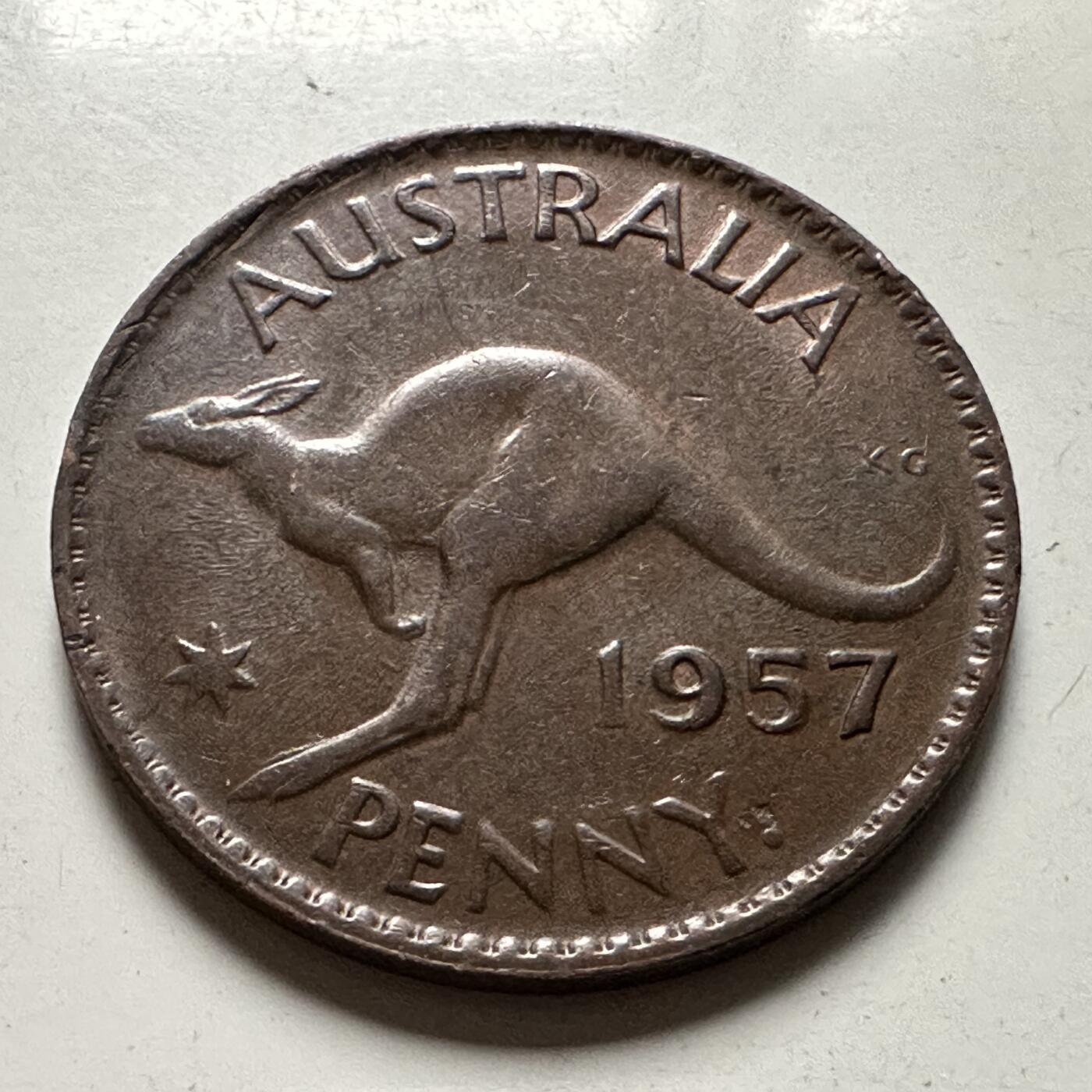 🌹外币初藏🌹🐯2026年第22场  每周二四六晚8️⃣点 接代拍 澳大利亚1957年一便士