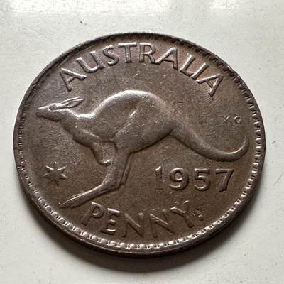 🌹外币初藏🌹🐯2026年第22场  每周二四六晚8️⃣点 接代拍 - 澳大利亚1957年一便士