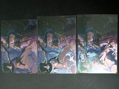 花开卡拍第61期（3月7号周六截拍，品控勿拍!!!拍品不寄存，运费5元（新疆需补运费差价或顺丰到付），自制卡难免瑕疵，可能存在轻微撞角爆边等出厂瑕疵，品控介意勿拍！） - 水浒英雄传 孙二娘 3宫 背面艺术卡 光刻工艺