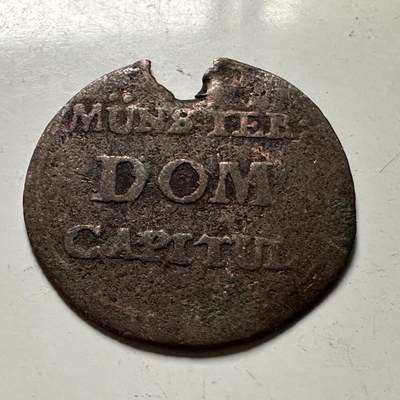 🌹外币初藏🌹🐯2026年第22场  每周二四六晚8️⃣点 接代拍 - 神圣罗马帝国 明斯特主教区1790年1芬尼铜币 直径约21mm