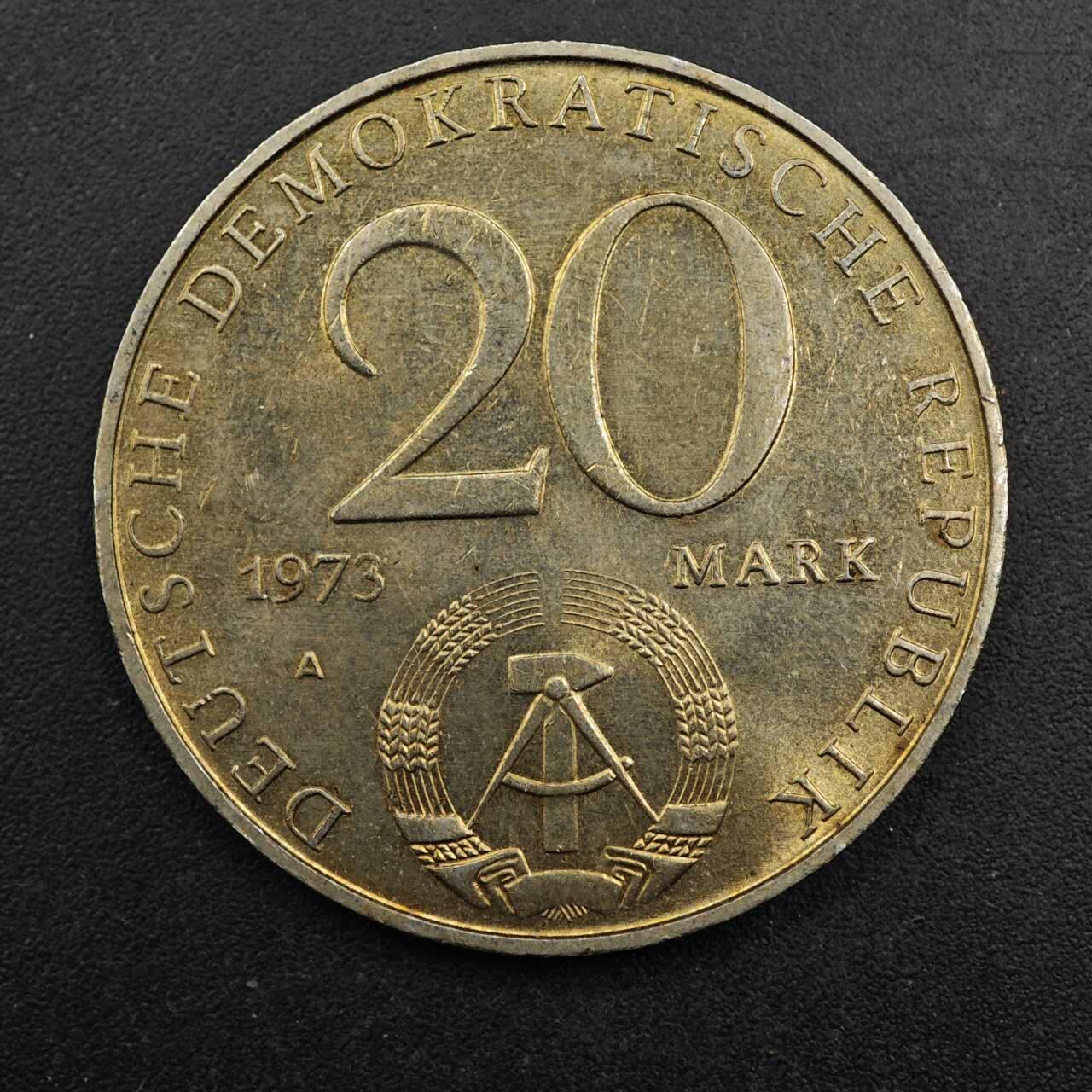 【淘币小摊】实时拍第八百七十一拍   散币银币场    每周一统一发货 东德1973年20马克纪念币