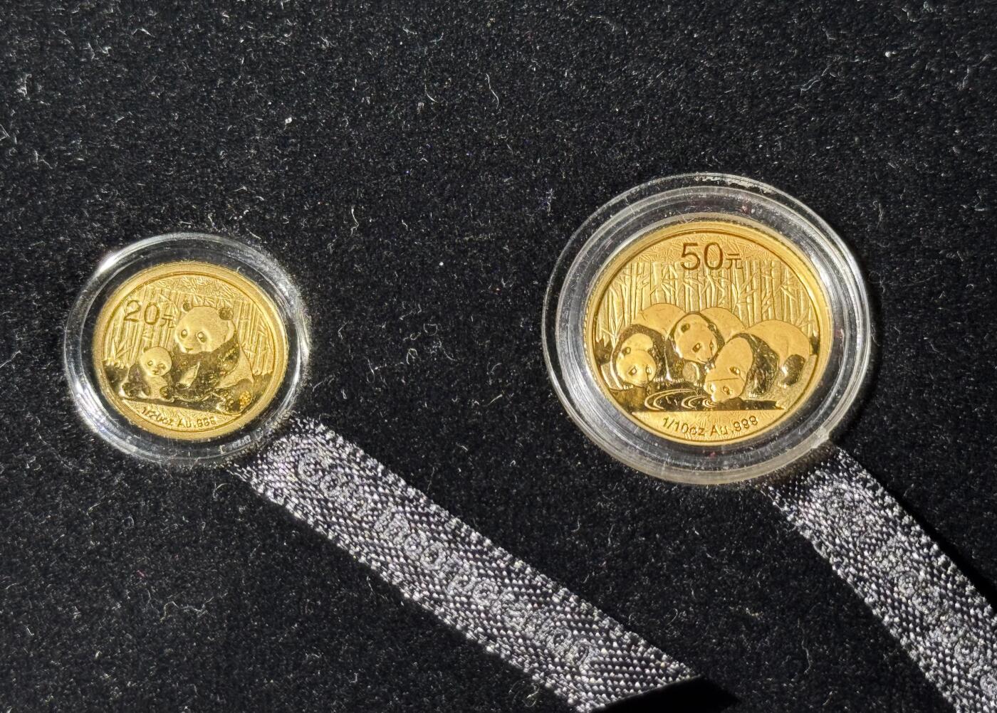 2012年熊猫金币套装五枚绿皮套