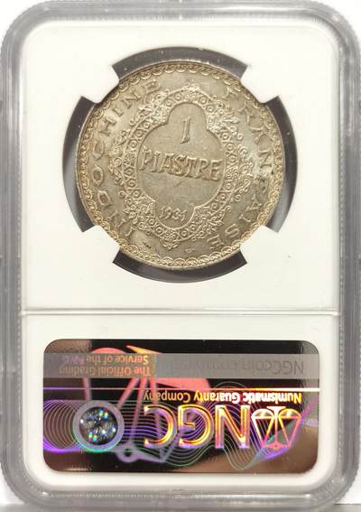 博洋堂世界钱币拍卖第162期（全场包邮） NGC MS62 法属印支1931年1皮阿斯特银币，最后的坐洋，高分难得