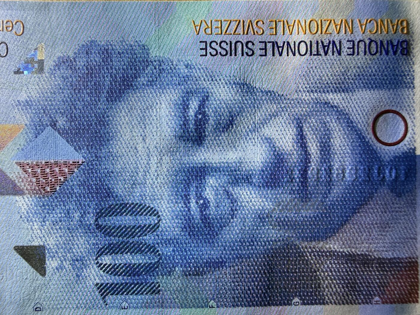 《艾美收藏》第234期-3.1周日外币精华场 瑞士100法郎 UNC 元素版 无47双尾 绝品