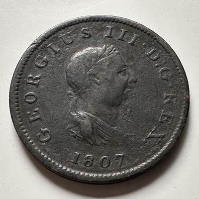 🌹外币初藏🌹🐯2026年第22场  每周二四六晚8️⃣点 接代拍 - 英国1807年乔治三世1/2便士 半便士