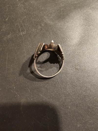 老王徽章第185期 - 法国银戒指壳    野猪头银标    3.5g