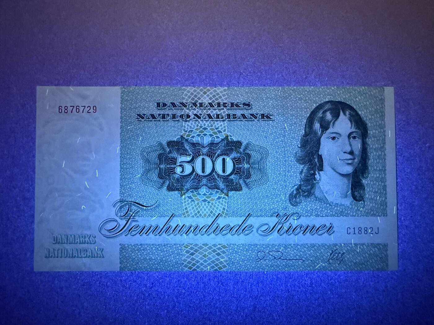 《艾美收藏》第234期-3.1周日外币精华场 丹麦500克朗 UNC 1988年大蜥蜴 无4