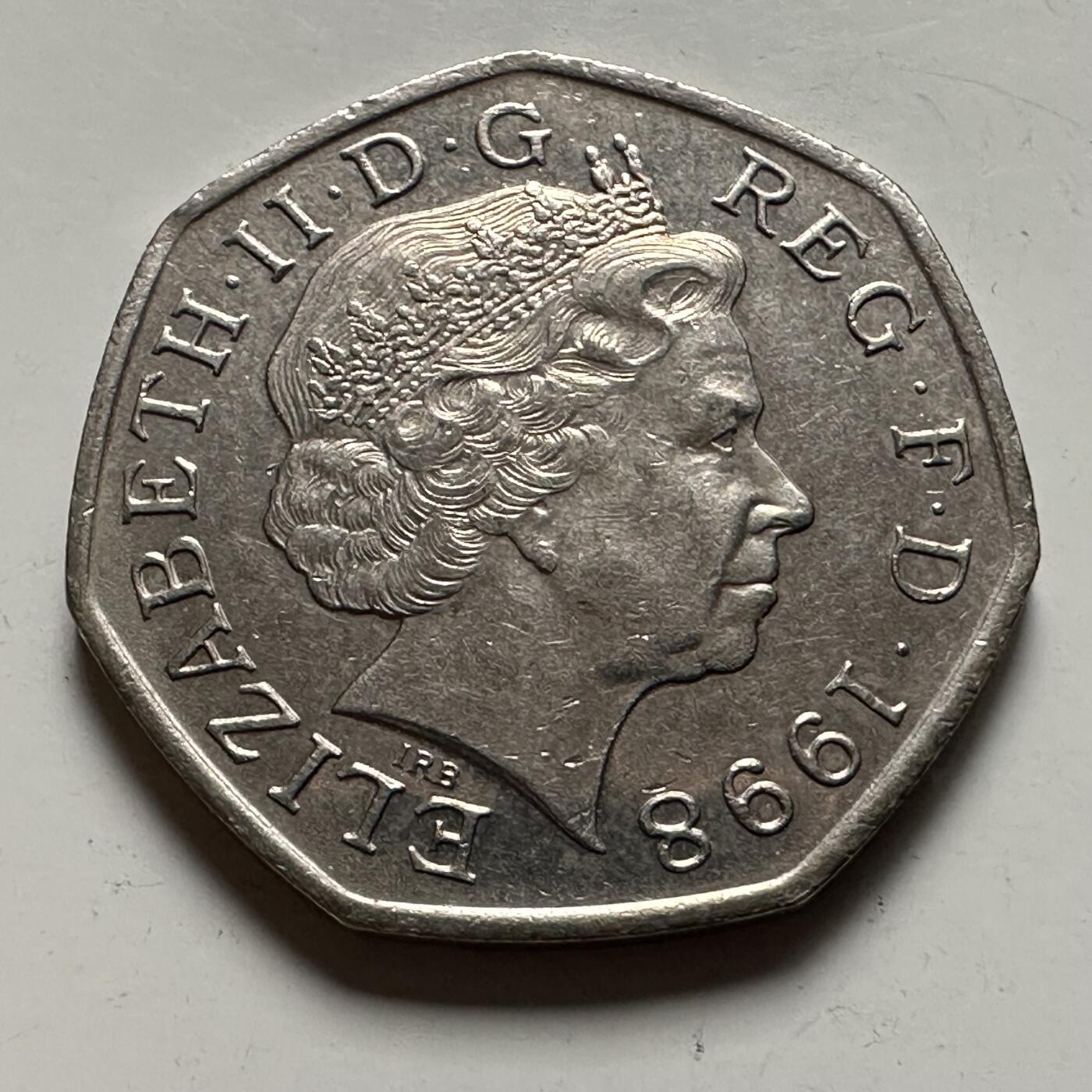 🌹外币初藏🌹🐯2026年第22场  每周二四六晚8️⃣点 接代拍 英国1998年50便士纪念币