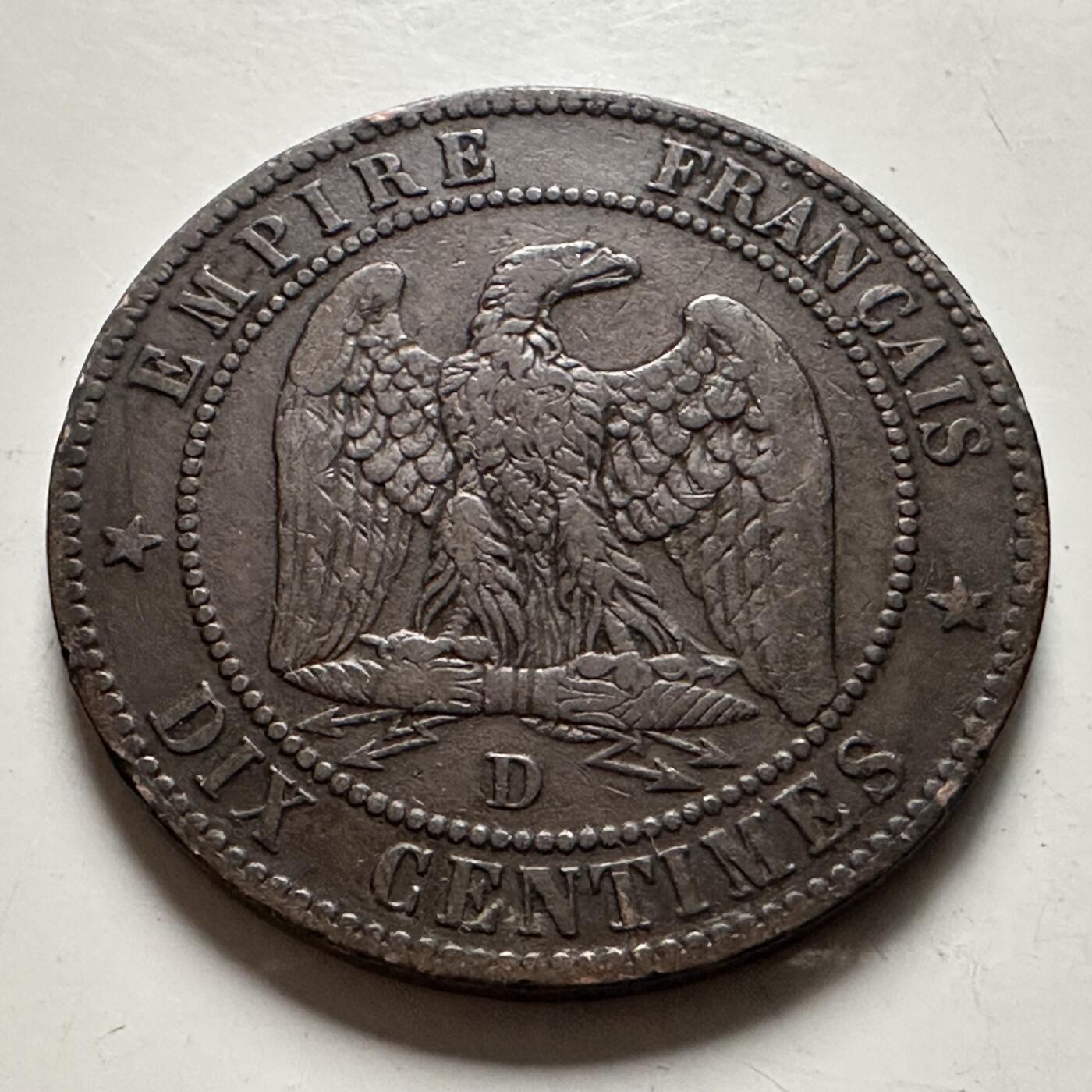 🌹外币初藏🌹🐯2026年第22场  每周二四六晚8️⃣点 接代拍 法国1855年10分铜币