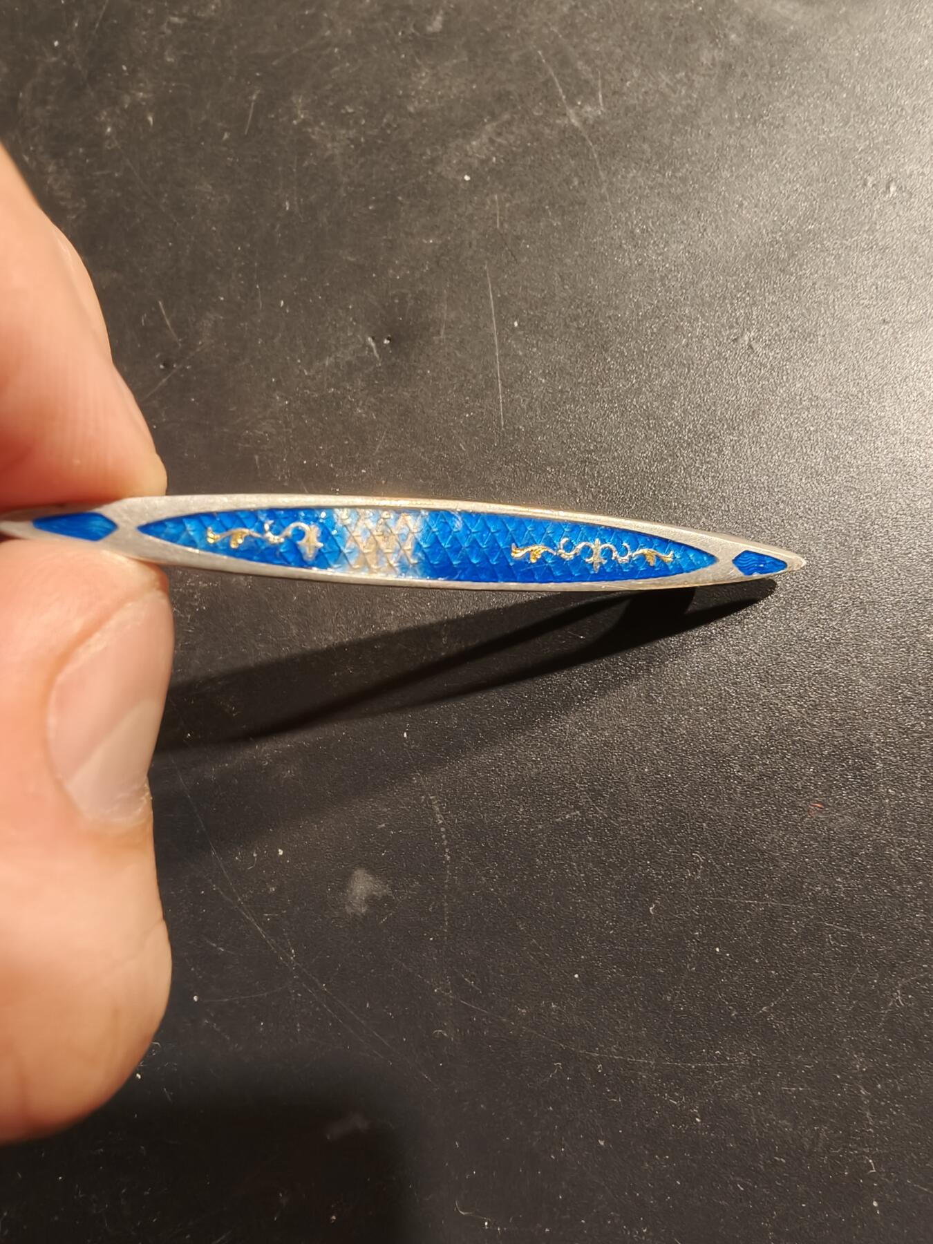 老王徽章第185期 欧洲银胸针    935银珐琅     4.2g